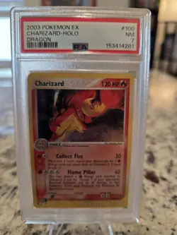 2003 Pokemon EX Dragon Charizard Holo #100 PSA 7 NM - Image 4