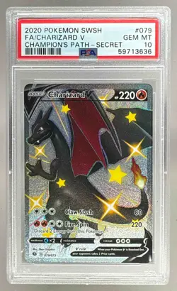 59713636 Charizard V 2020 Pokemon Sword & Shield Champion's Path #079 PSA 10 - Image 1