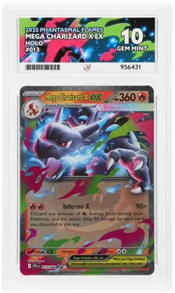 Mega Charizard X ex - Phantasmal Flames - 013/094 - Ace Gem Mint 10 - Image 1