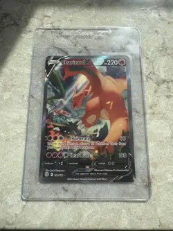 Pokemon TCG: Charizard V (Alt Full Art) 154/172 SWSH09 Brilliant Stars NM HOLO - Image 2
