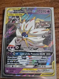 Pokemon Solgaleo & Lunala GX 75/236 Cosmic Eclipse Full Art Holo TAG TEAM - Image 1