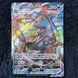 Pokemon TCG Umbreon VMAX Evolving Skies Holo Ultra Rare Card 095/203 Nm - Image 1