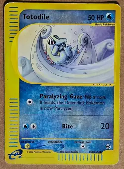 Totodile Expedition Pokemon Card 2002 TCG Reverse Holo 135/165 - Image 1