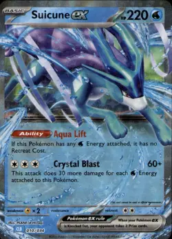 Suicune ex 010/034 Holo Trading Card Game Classic Pokemon Holo NM - Image 1