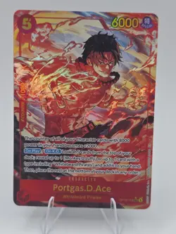 Bandai One Piece Card Game Portgas D. Ace OP16-118 SEC Alt Art - Image 1