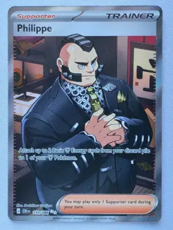 Philippe 110/086 Me04: Chaos Rising Holo Full Art Pokemon Card - Image 1