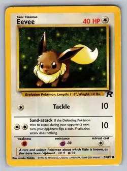 Eevee Team Rocket #55/82 Common Pokemon Card - Image 1