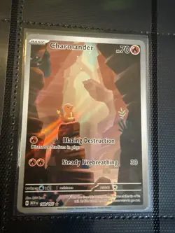 Pokemon Charmander Holo Illustration TCG Card 168/165 Scarlet Violet Mew 151 - Image 2
