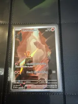 Pokemon Charmander Holo Illustration TCG Card 168/165 Scarlet Violet Mew 151 - Image 5