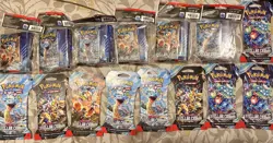 Lot Of 15 S&V Stellar Crown Booster Packs With 5 TCG Card Books- Full Art - Image 1