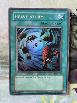 Heavy Storm MRD-142 Metal Raiders Yugioh TCG Holo Spell Card Mp - Image 1