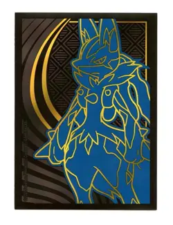 Pokemon Mega Evolutions Lucario ETB Premium Card Sleeves 65ct Standard Size - Image 1