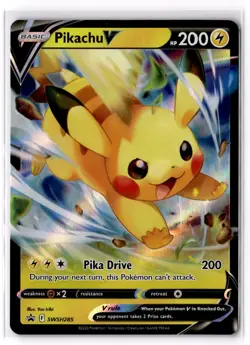 Pikachu V SWSH285 SWSH: Sword & Shield Promo Cards SWSD Holo NM - Image 1