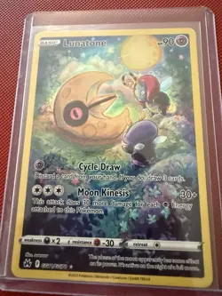 Pokemon TCG Lunatone Holo Card GG11/GG70 Crown Zenith: Galarian Gallery Rare - Image 1