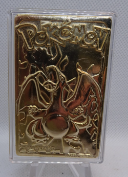 Charizard Pokemon 23K Gold Plated Trading Card 1999 Burger King Pokeball COA - Image 2