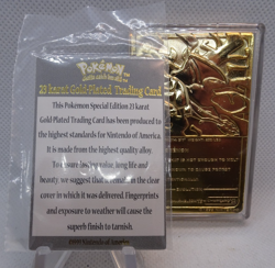 Charizard Pokemon 23K Gold Plated Trading Card 1999 Burger King Pokeball COA - Image 5