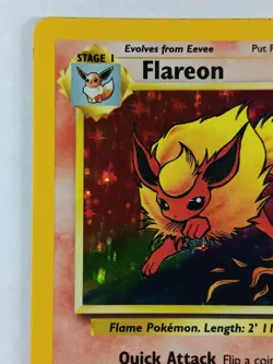 Pokemon Flareon 3/64 Rare Jungle No Symbol Holo Card 1999 - Image 2