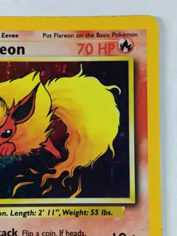 Pokemon Flareon 3/64 Rare Jungle No Symbol Holo Card 1999 - Image 3