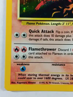 Pokemon Flareon 3/64 Rare Jungle No Symbol Holo Card 1999 - Image 5
