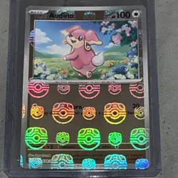 Audino (Master Ball Pattern) 074/086 Sv: Black Bolt Holo NM-M Pokemon TCG 2025 - Image 1