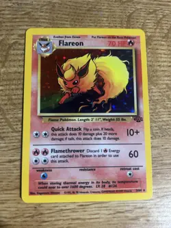 Flareon 3/64 Pokemon Jungle Holo 1999 Wizards LP - Image 1