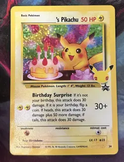 Birthday Pikachu 24/53 - Celebrations 25th Anniversary - NM / Mint Pokemon TCG - Image 1