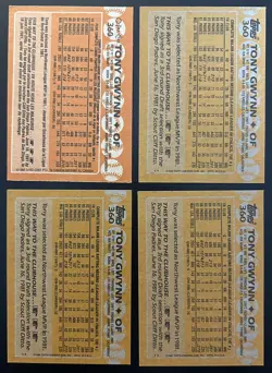 1988 Topps & O-Pee-Chee OPC #360 Tony Gwynn HOF X 4 Card Lot Free Ship - Image 2
