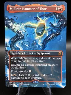 MTG - Marvel Super Heroes - Mjolnir, Hammer of Thor Borderless 0339 NM Non-Foil - Image 1