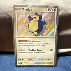 Pokemon Snorlax SV: Paldean Fates 202/091 Shiny Rare Holo English 150 HP - Image 1