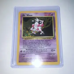 Nintendo Mr. Mime 6/64 Jungle Unlimited Holo Rare English 1999 40 HP - Image 1