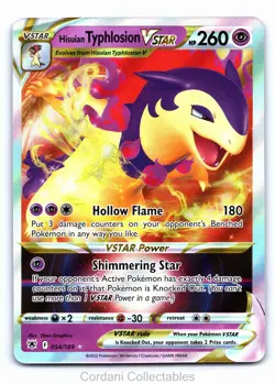 Hisuian Typhlosion VSTAR 054/189 - Astral Radiance - Pokemon Card - Near Mint - Image 1