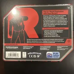 Pokemon TCG Team Rockets Mewtwo EX Tin Factory Sealed 5 Packs And Promo - Image 2