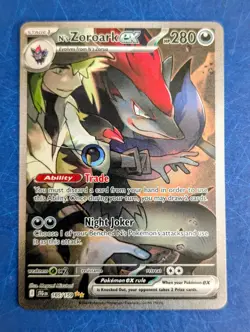 Pokemon TCG - SV09 Journey Together - N's Zoroark ex - 185/159 - SIR - Image 1