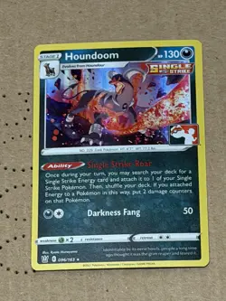 Houndoom Holo Pokemon Prize Pack Series 1 Promo Pokemon Card NM Play Stamp - Image 1