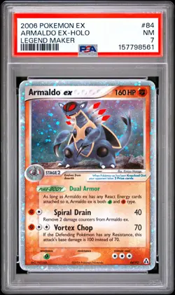 PSA 7 Armaldo EX Holo 84/92 Legend Maker Pokemon Card - Image 1