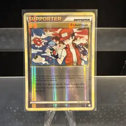 Fisherman 92/123 Reverse Holo Pokemon TCG Heartgold & Soulsilver 2010 **NM* - Image 1