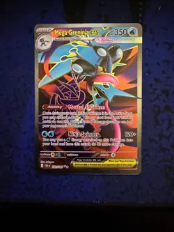 Pokemon Mega Greninja ex 100/086 Me04: Chaos Rising Full Art CLEAN NM - Image 1