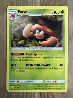 Pokemon 1x Parasect - 7/181 - Rare MP Sun & Moon: Team Up - Image 1