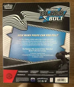 Pokemon TCG Scarlet & Violet Black Bolt Binder Collection BRAND NEW SEALED - Image 2