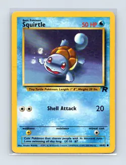 Squirtle 68/82 Common Team Rocket Pokemon Unlimited Lightly Played - Image 1