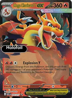 Mega Charizard Y ex ASC 022/217 NM Double Rare - Image 1
