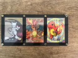 3 POKEMON TOPPS CLEAR CARD LOT #150 MEWTWO #06 CHARIZARD #04 CHARMANDER - Image 1