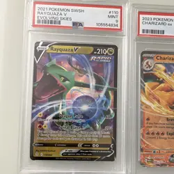 PSA 9 Pokemon Card Lot (6) Rayquaza V/VMAX, Charizard ex, Mewtwo GX - Image 4