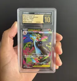 Pokemon 3 Graded Holo Card Lot: Mega Charizard X ex, Dark Kadabra, Shaymin VSTAR - Image 1