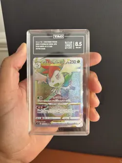 Pokemon 3 Graded Holo Card Lot: Mega Charizard X ex, Dark Kadabra, Shaymin VSTAR - Image 3