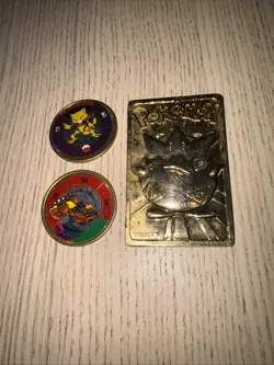 Vintage 1999 Pokemon Lot Charizard Abra Battle Coin Burger King Gold Topegi Card - Image 3