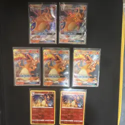 Pokemon TCG Charizard Hidden Fates 7-Card Lot SM211 9/68 Holo Promo English 2019 - Image 1