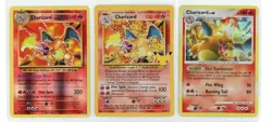 Pokemon Charizard Amazing Card Lot TCG Lot of 3 - Image 1