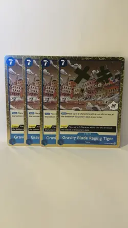 4x Gravity Blade Raging Tiger OP06-058 R Wings Of The Captain One Piece Playset - Image 1