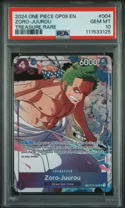 2024 ONE PIECE OP09-EMPERORS IN THE NEW WORLD TREASURE RARE ZORO-JUUROU PSA 10 - Image 1